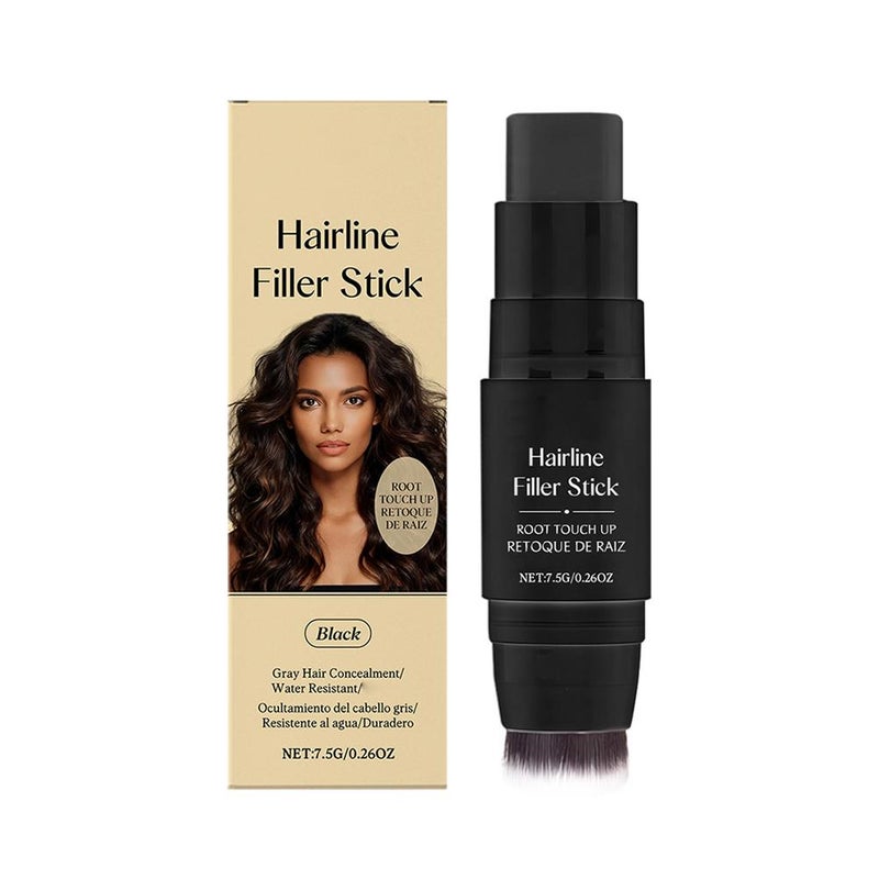 ZP-A01-0119 Natural Hairline Filler Stick, Covers Bald Spots and Edges, Increases Hair Volume, Waterproof and Sweatproof, with Brush Head, Long-Lasting and Portable Hair Styling Stick